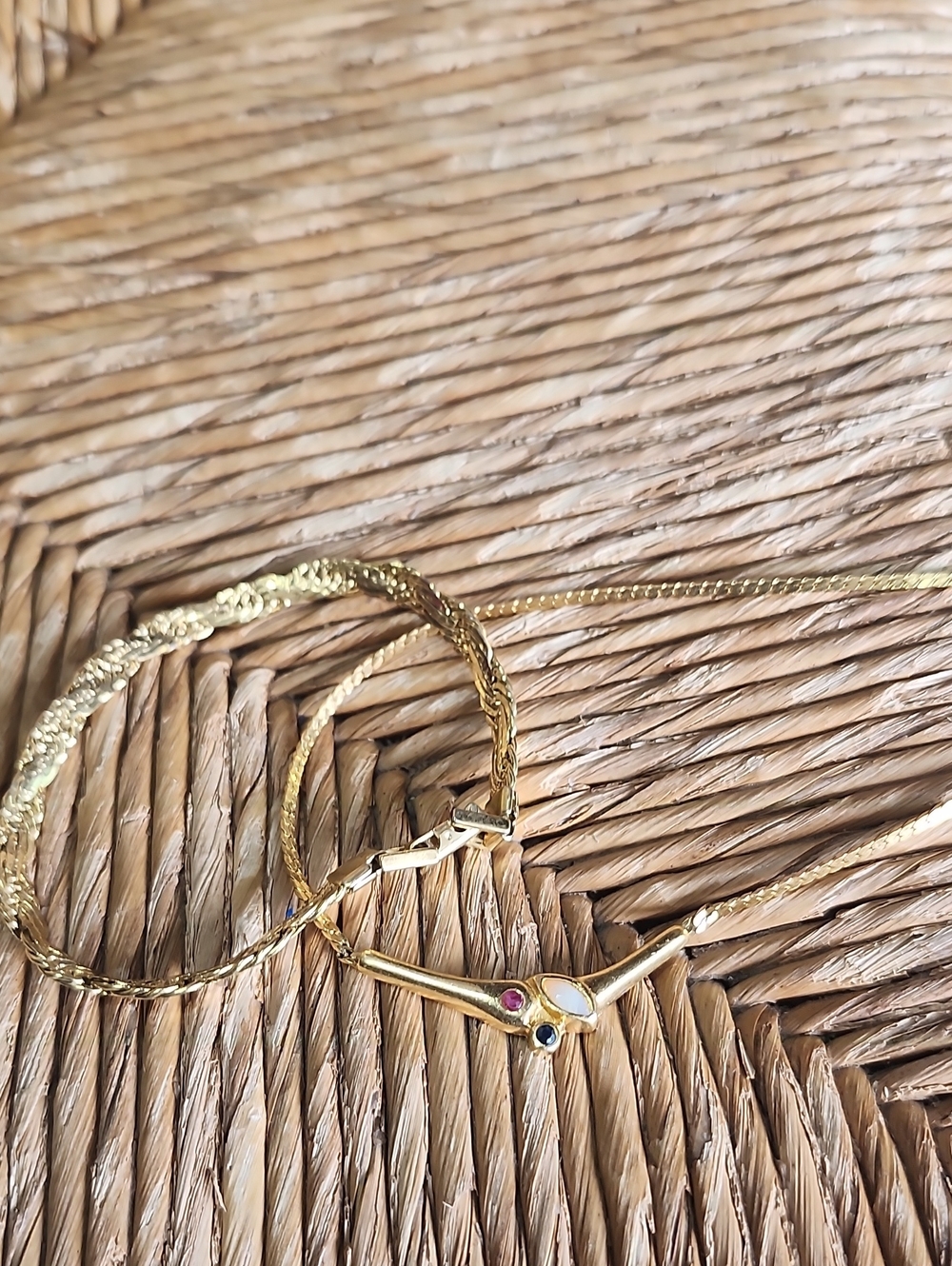 Gold Multi-Stone Pendant Necklace -gold Plated Bracelet